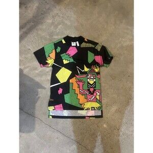 Adidas rare All over print t shirt 3 stripes size xs NWOT retro 90’s print geo